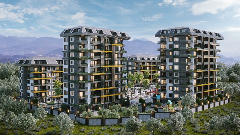 "Olive Paradise" Квартиры в новом ЖК в Авсалларе