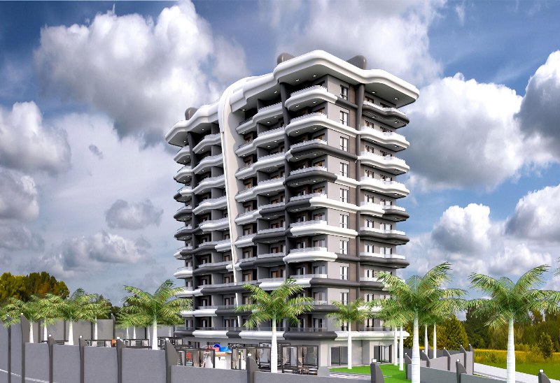 Alanya Avsallar'da yeni inşa edilen "Bronze Residence" apartmanları.