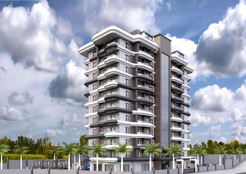 Alanya Avsallar'da yeni inşa edilen "Bronze Residence" apartmanları.